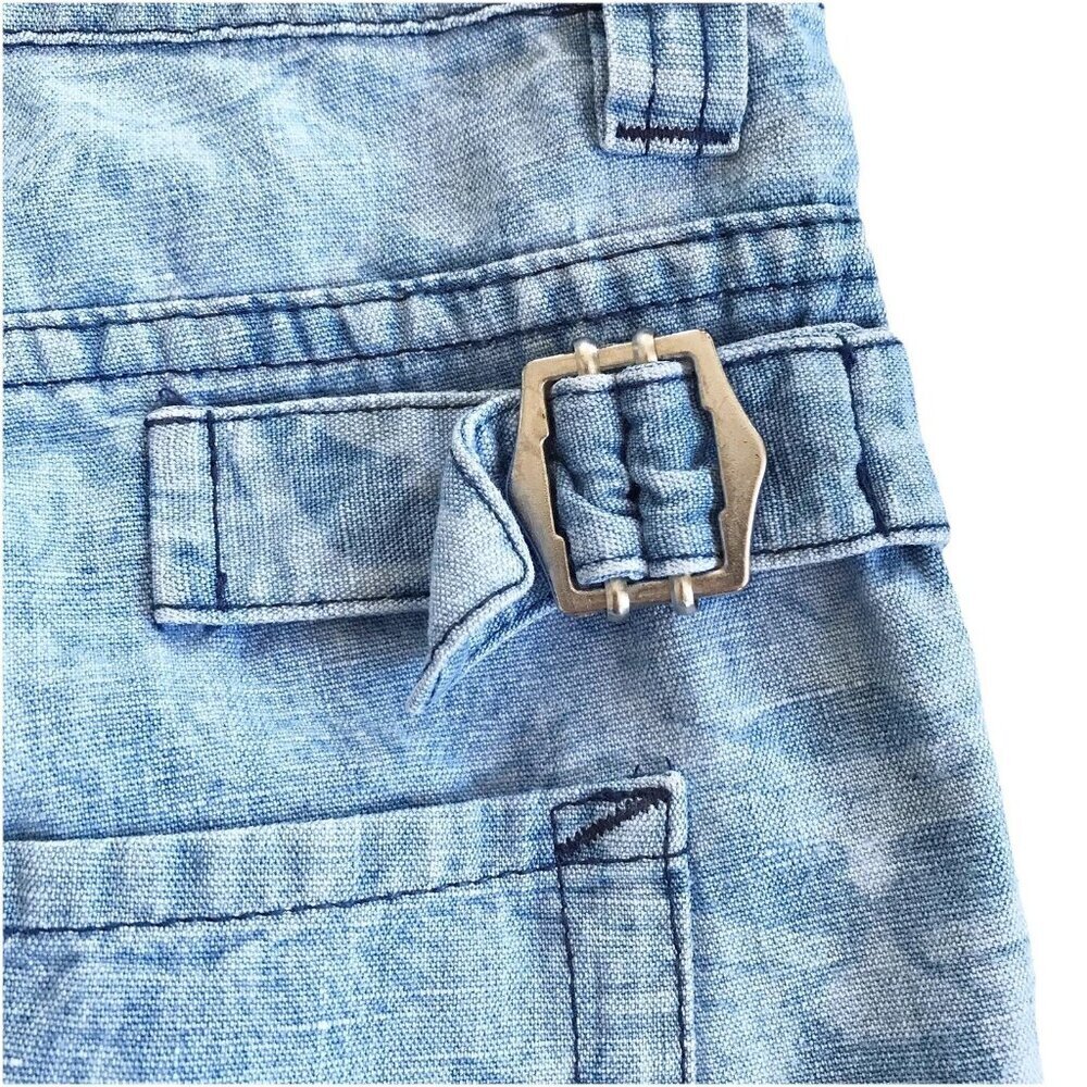 Isabel Marant Etoie Light Blue Floral Cotton Linen Jeans EUR Size 38 US 27/28 - Picture 9 of 10